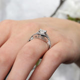 Criss Cross Princess Cut Moissanite Ring
