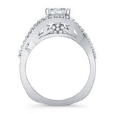 Criss Cross Princess Cut Moissanite Ring