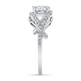 Criss Cross Princess Cut Moissanite Ring