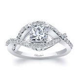 Criss Cross Princess Cut Moissanite Ring