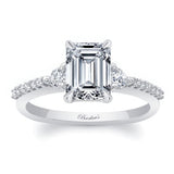 3 Stone Emerald Cut Engagement Ring