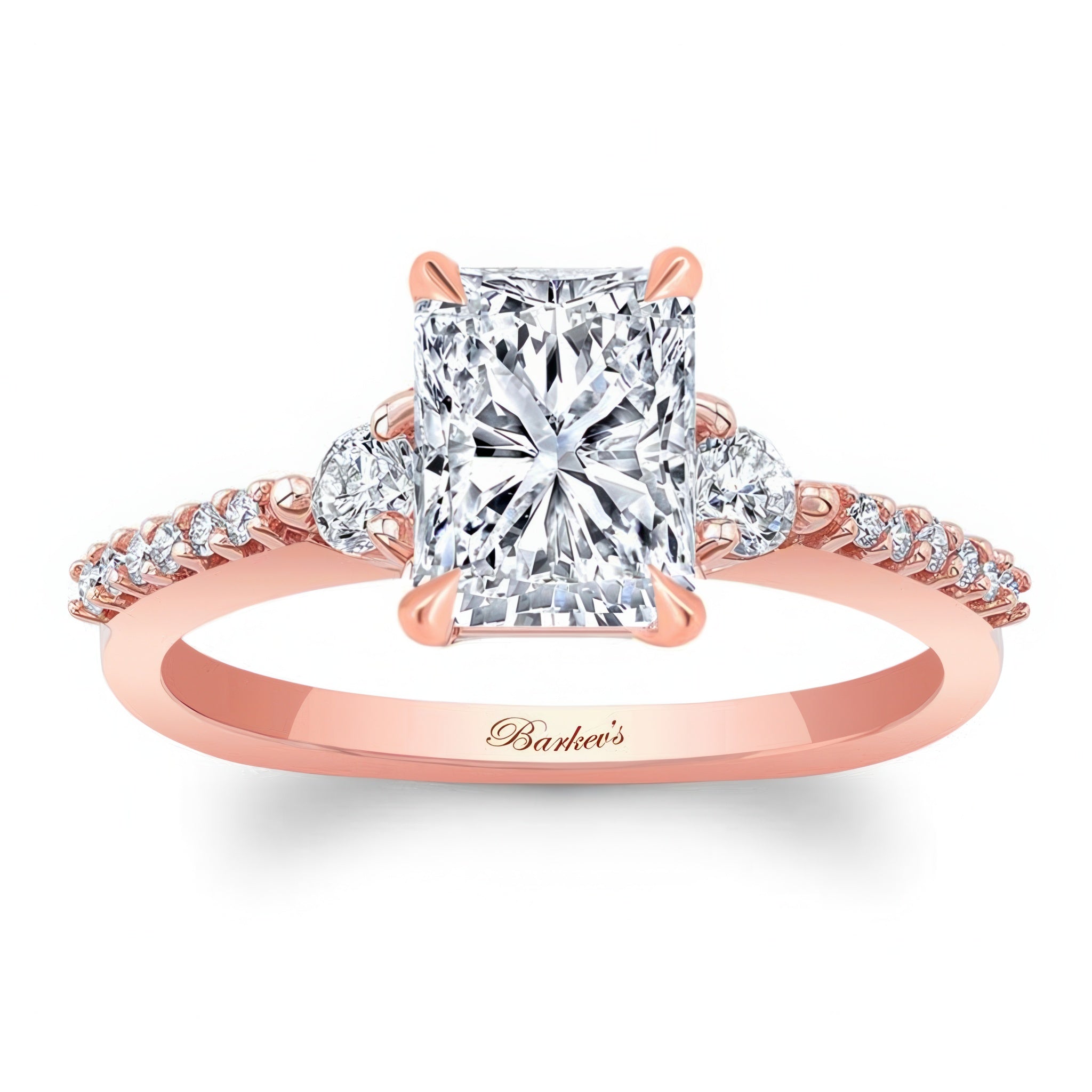 3 Stone Radiant Cut Engagement Ring