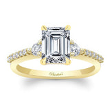 3 Stone Emerald Cut Engagement Ring