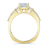 3 Stone Emerald Cut Engagement Ring
