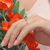 3 Stone Princess Cut Engagement Ring