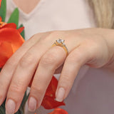 3 Stone Princess Cut Engagement Ring
