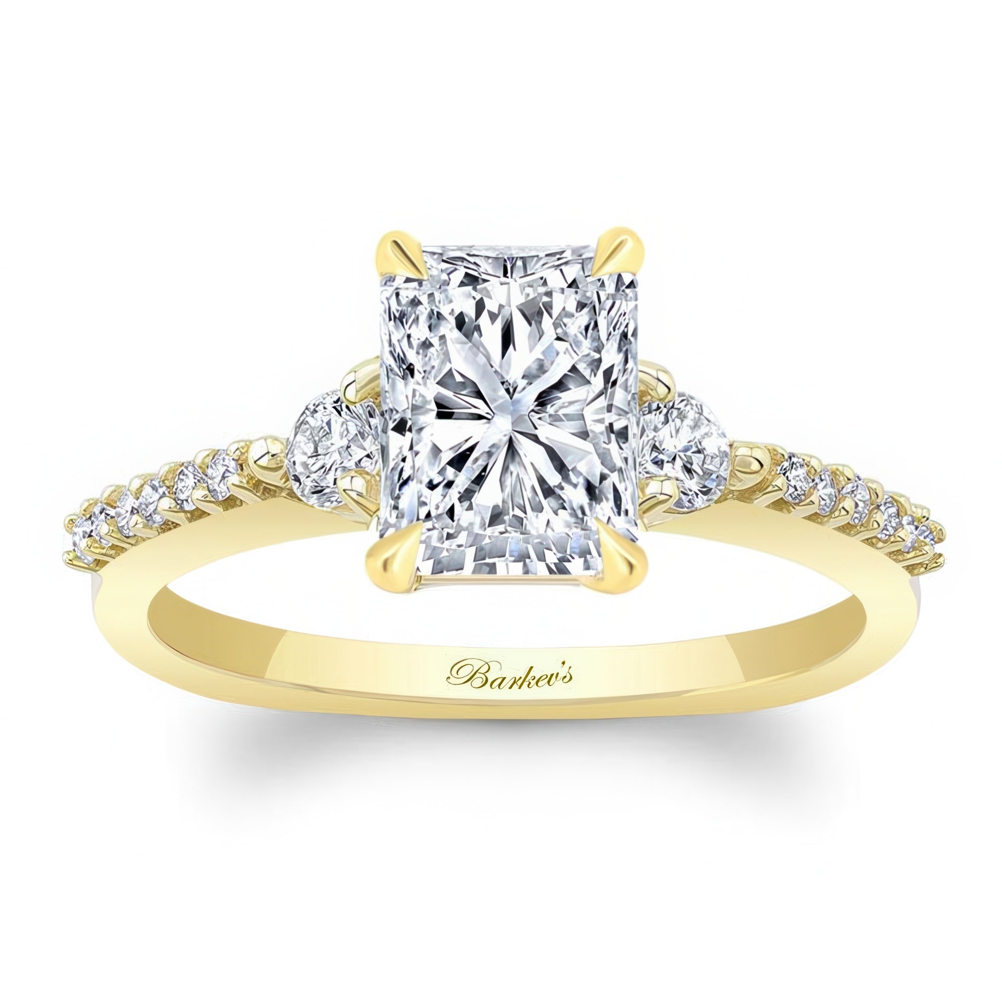 3 Stone Radiant Cut Engagement Ring