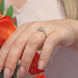 3 Stone Princess Cut Engagement Ring