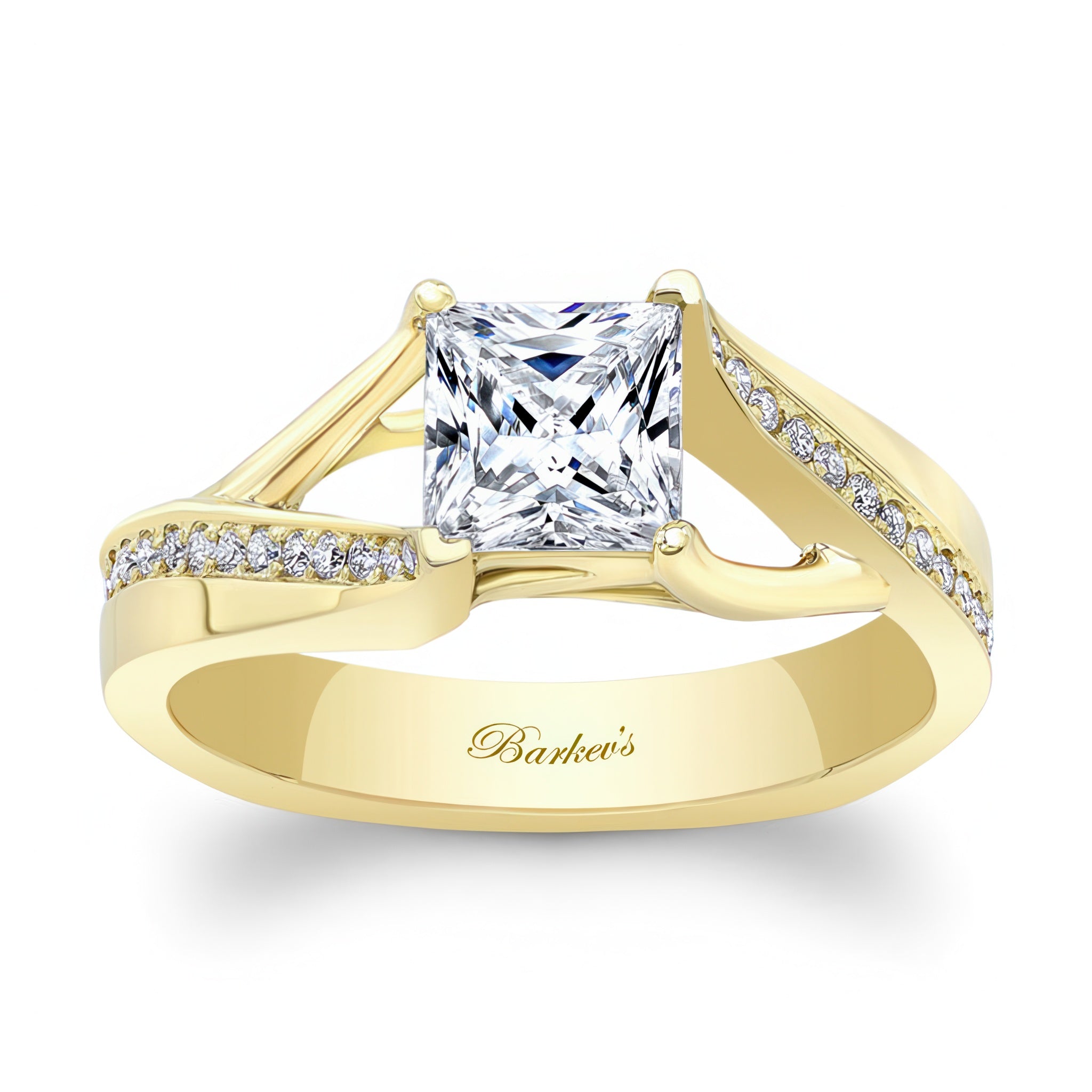 Princess Cut Pave Ring