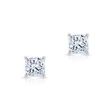 0.50ct. Princess Cut Diamond Studs