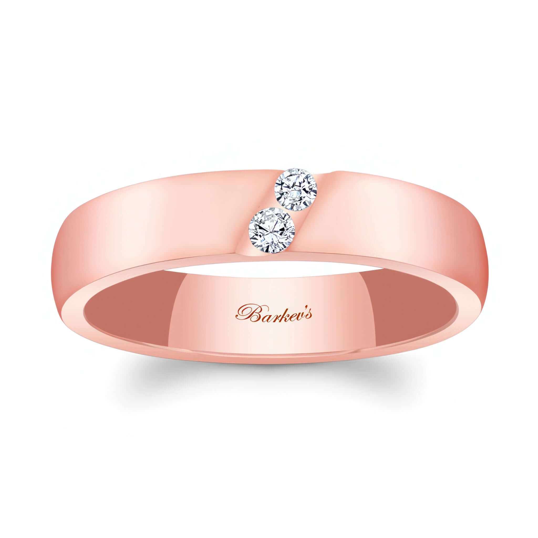 Mens 5mm Diagonal 2 Diamond Band