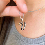 V Initial Necklace
