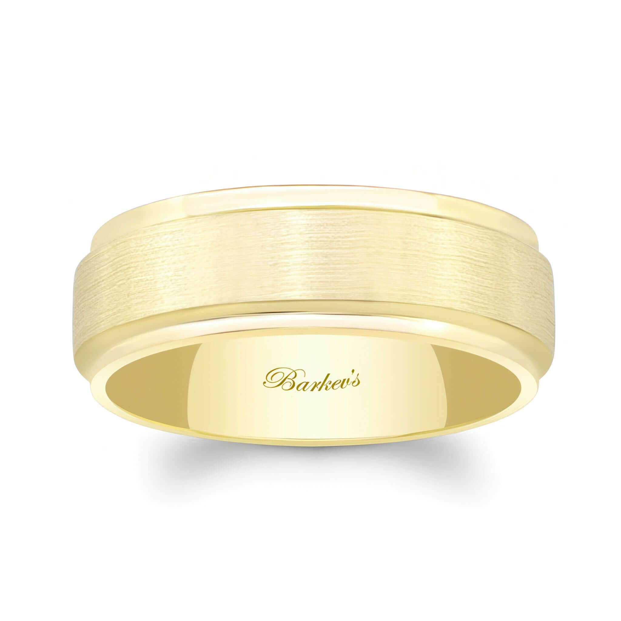 8mm Men's Raised Center Wedding Band