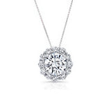 1 Carat Halo Lab Grown Diamond Necklace