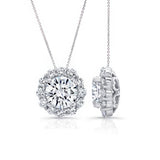 1 Carat Halo Lab Grown Diamond Necklace