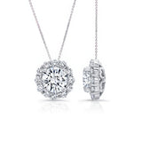 Halo Lab Grown Diamond Necklace