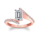 Emerald Cut Pave Engagement Ring