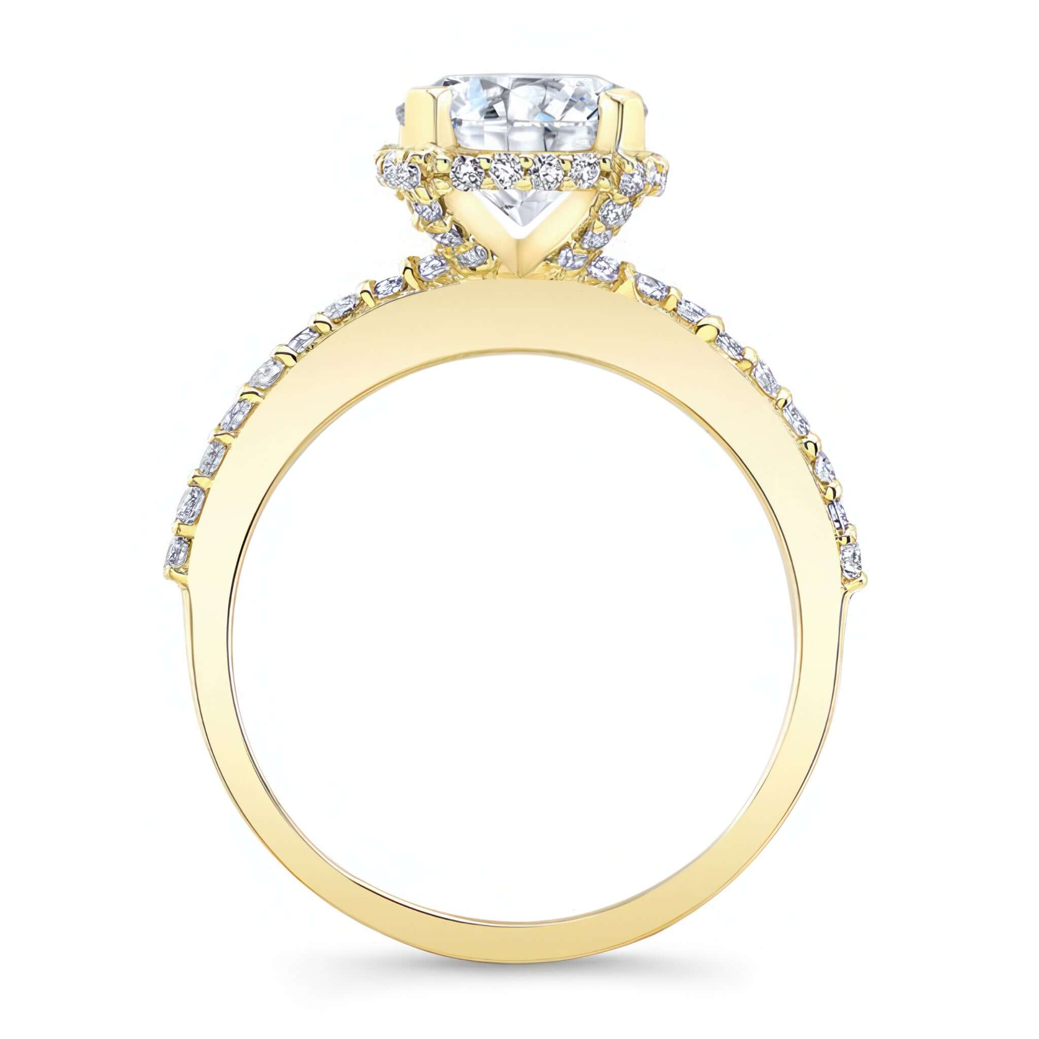Moissanite Hidden Halo Ring