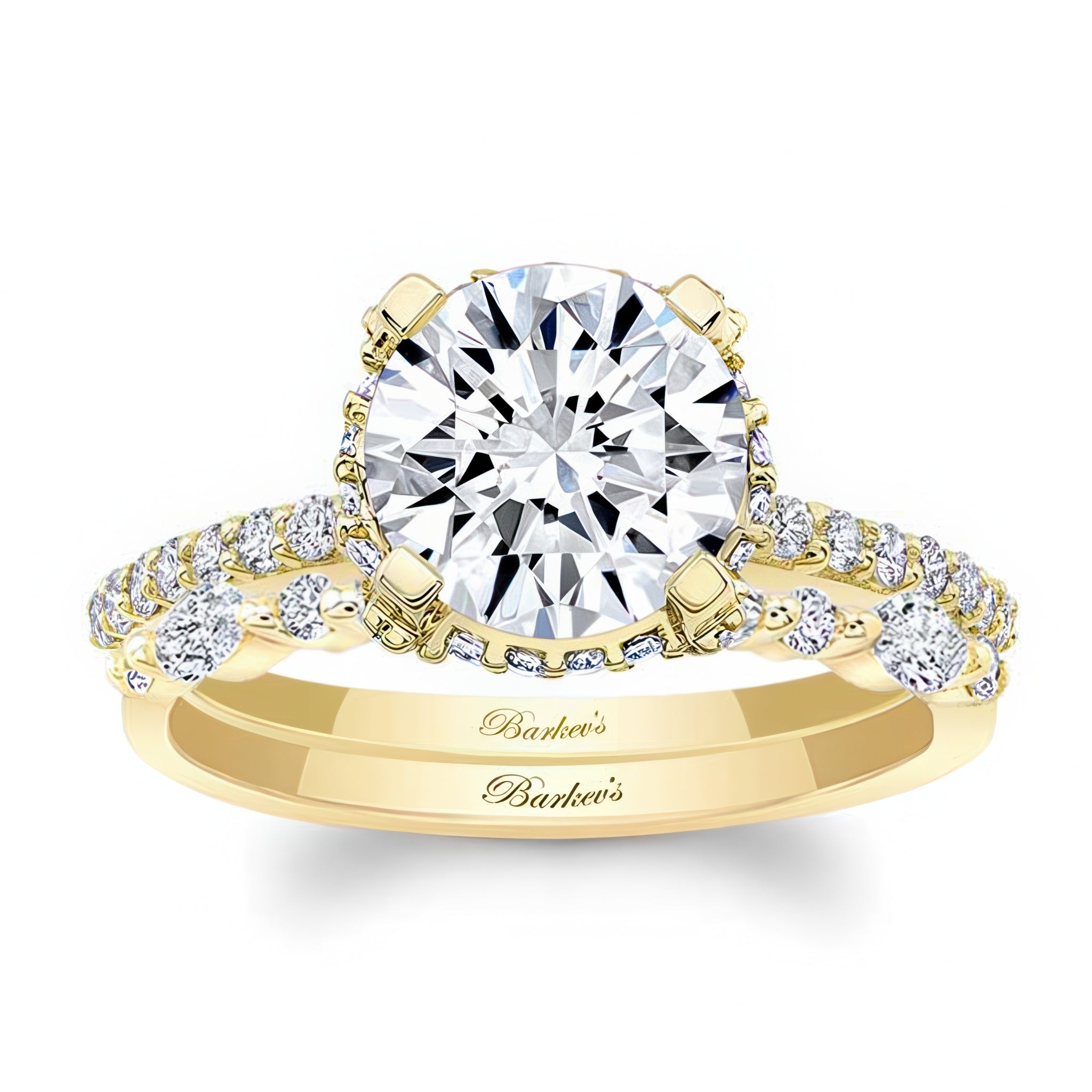 2 Carat Hidden Halo Bridal Set