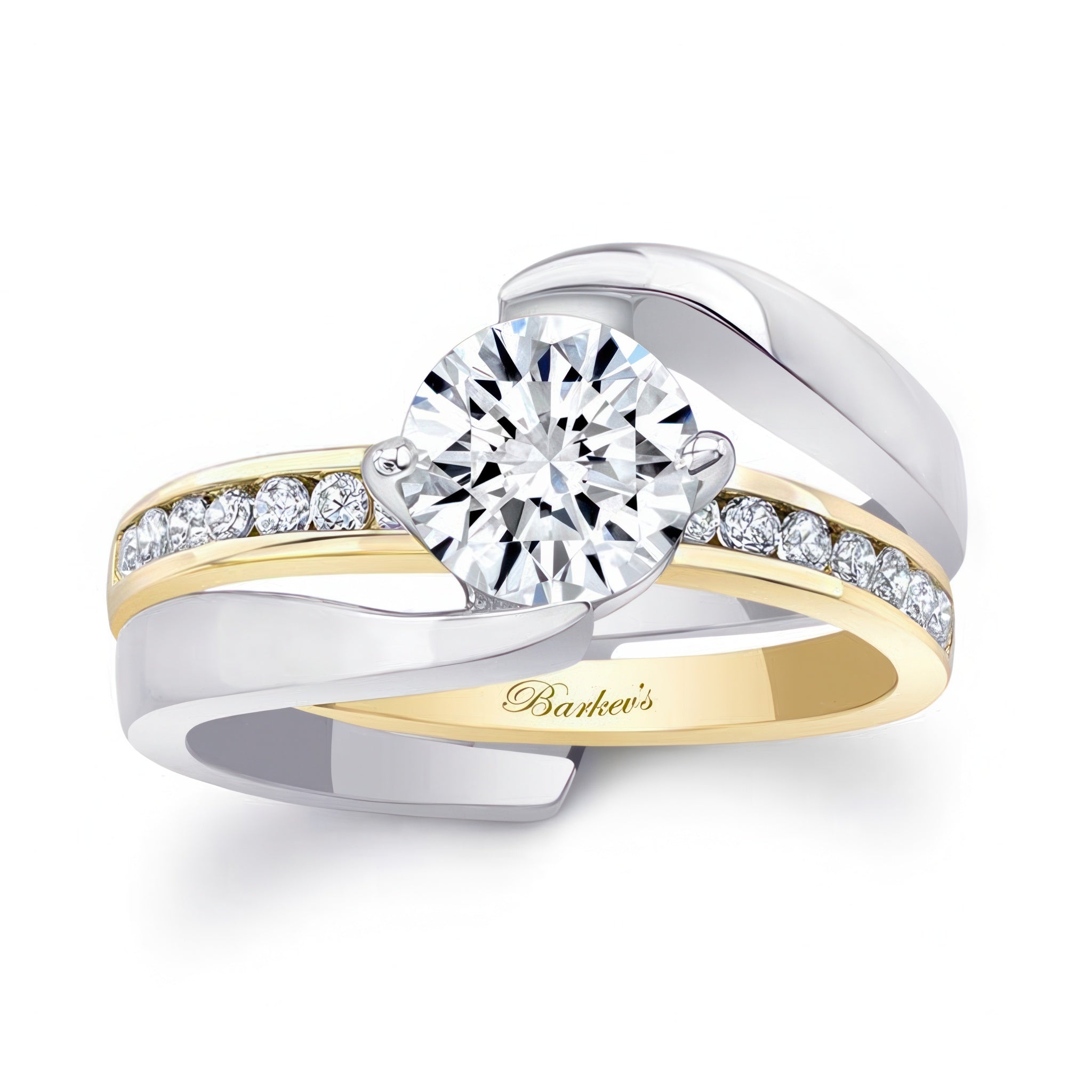 Interlocking Moissanite Wedding Ring Set