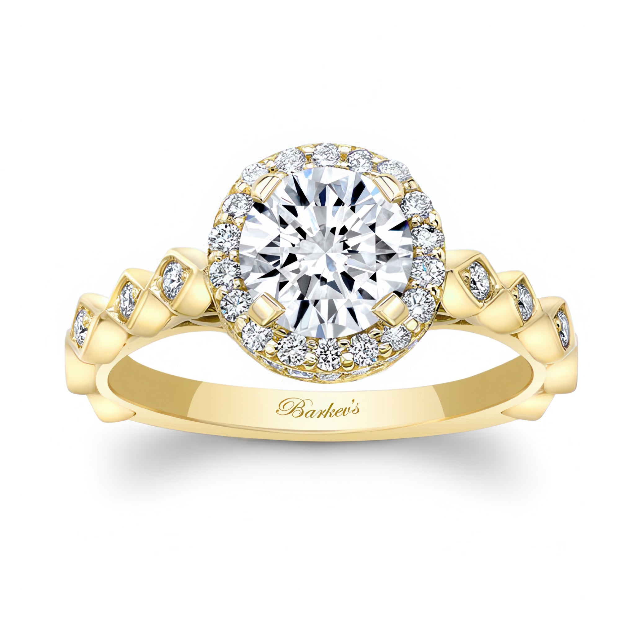 Vintage Halo Moissanite Ring