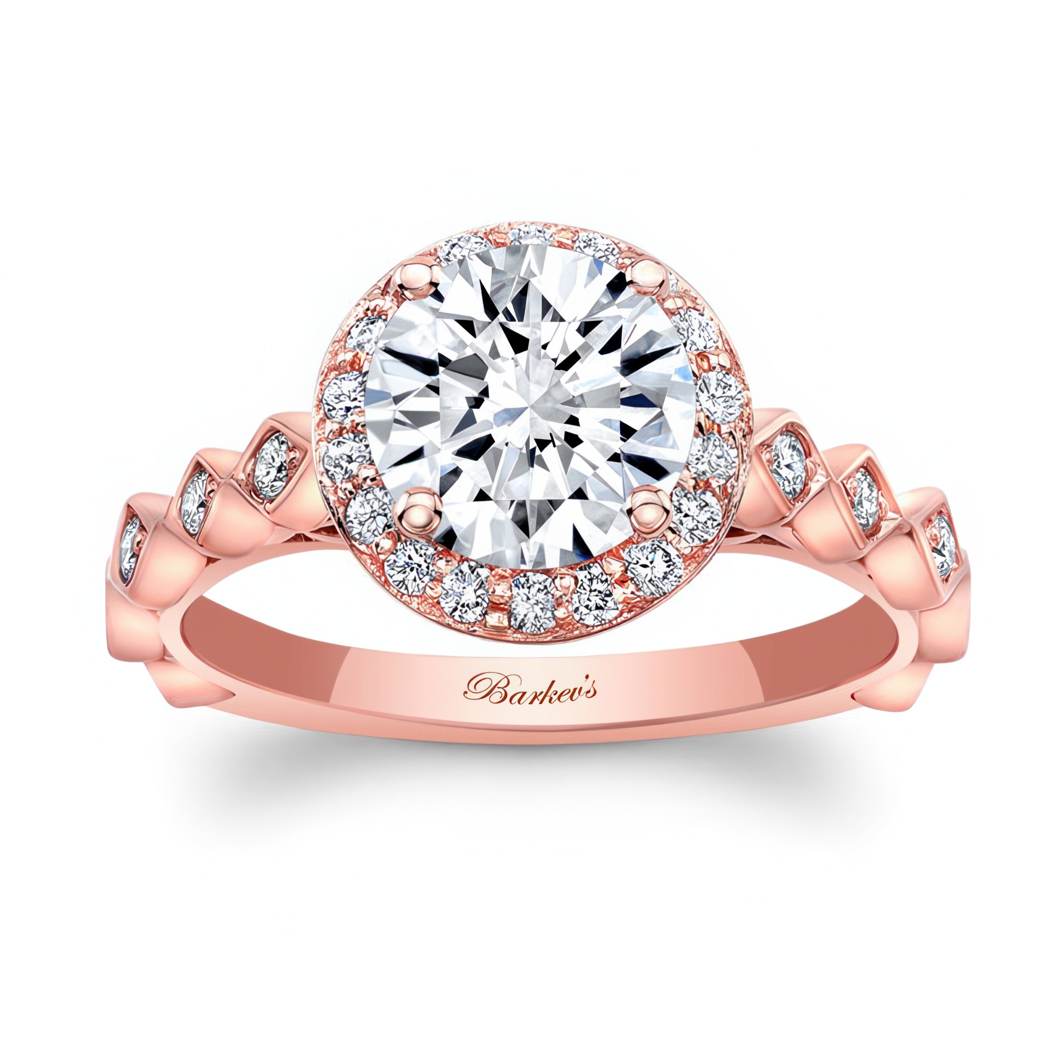 Vintage Halo Moissanite Engagement Ring