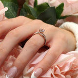 Split Shank Moissanite Ring