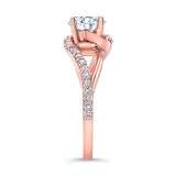 Split Shank Moissanite Ring