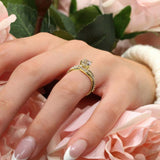 Split Shank Moissanite Ring