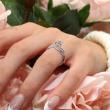 Split Shank Moissanite Ring