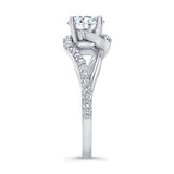Split Shank Moissanite Ring