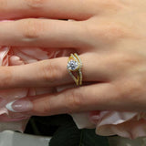 Split Shank Moissanite Bridal Set