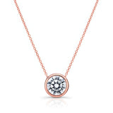 Bezel Lab Grown Diamond Necklace