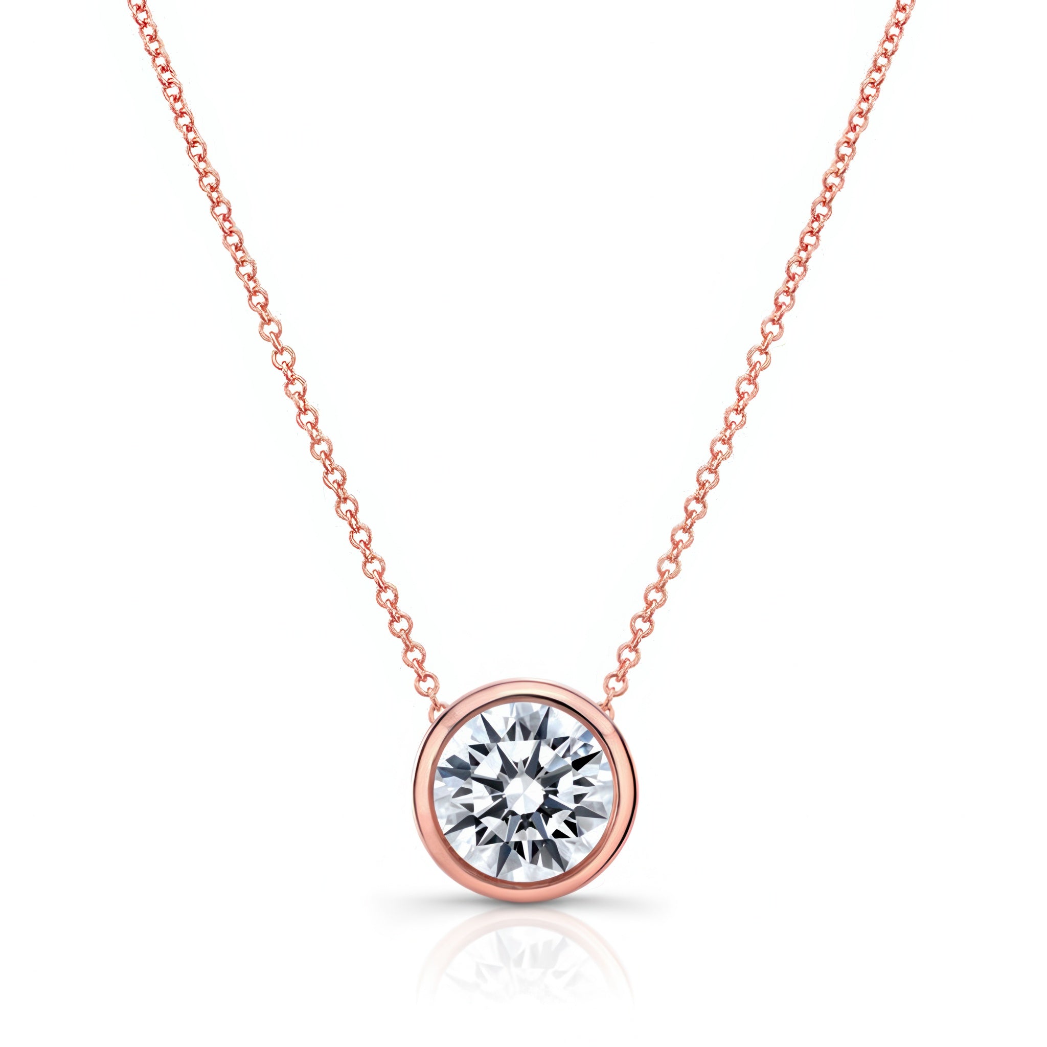 Bezel Lab Grown Diamond Necklace
