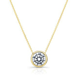 Bezel Lab Grown Diamond Necklace