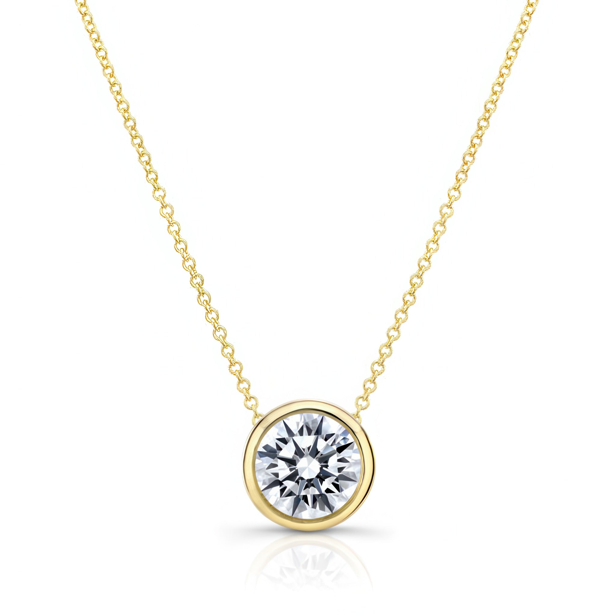 Bezel Lab Grown Diamond Necklace
