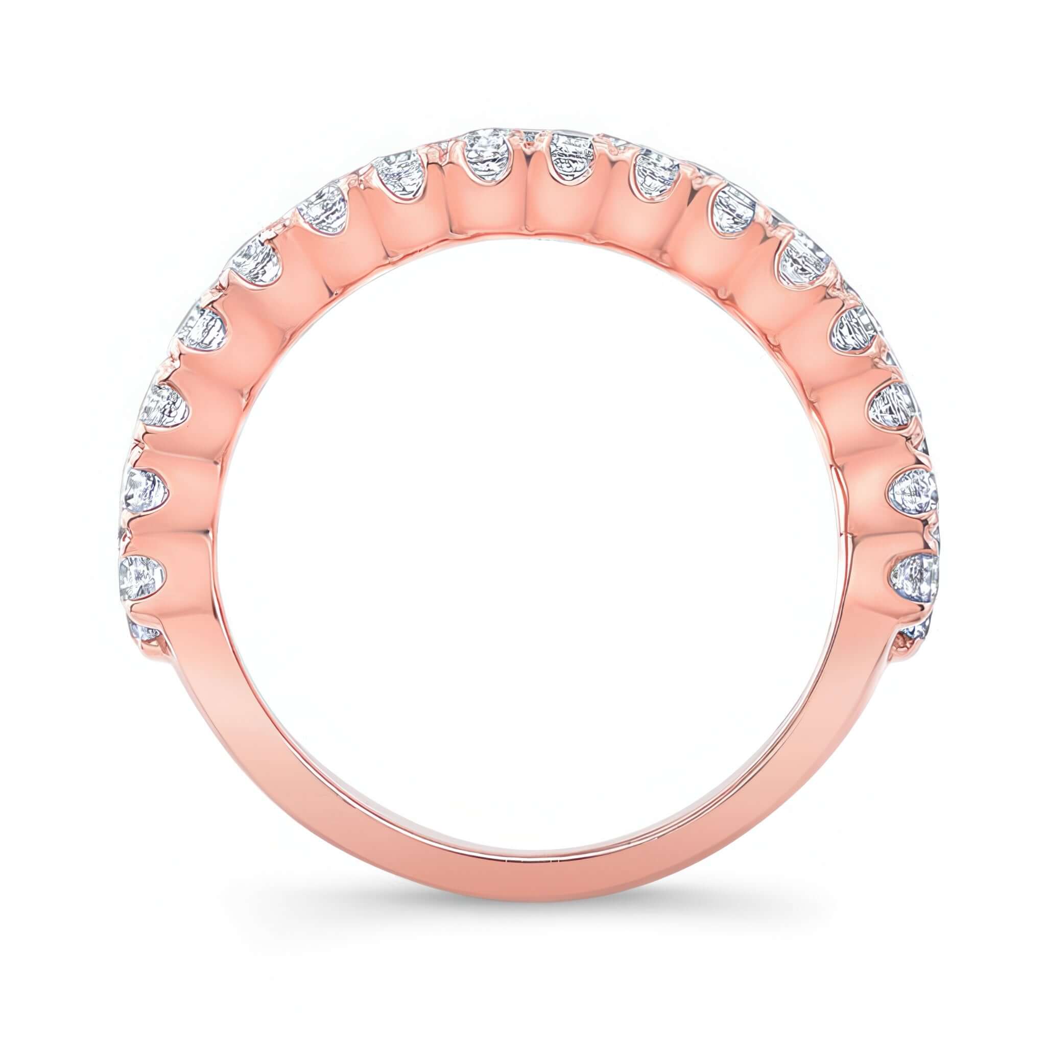 Wide Three Row Diamond Wedding Band