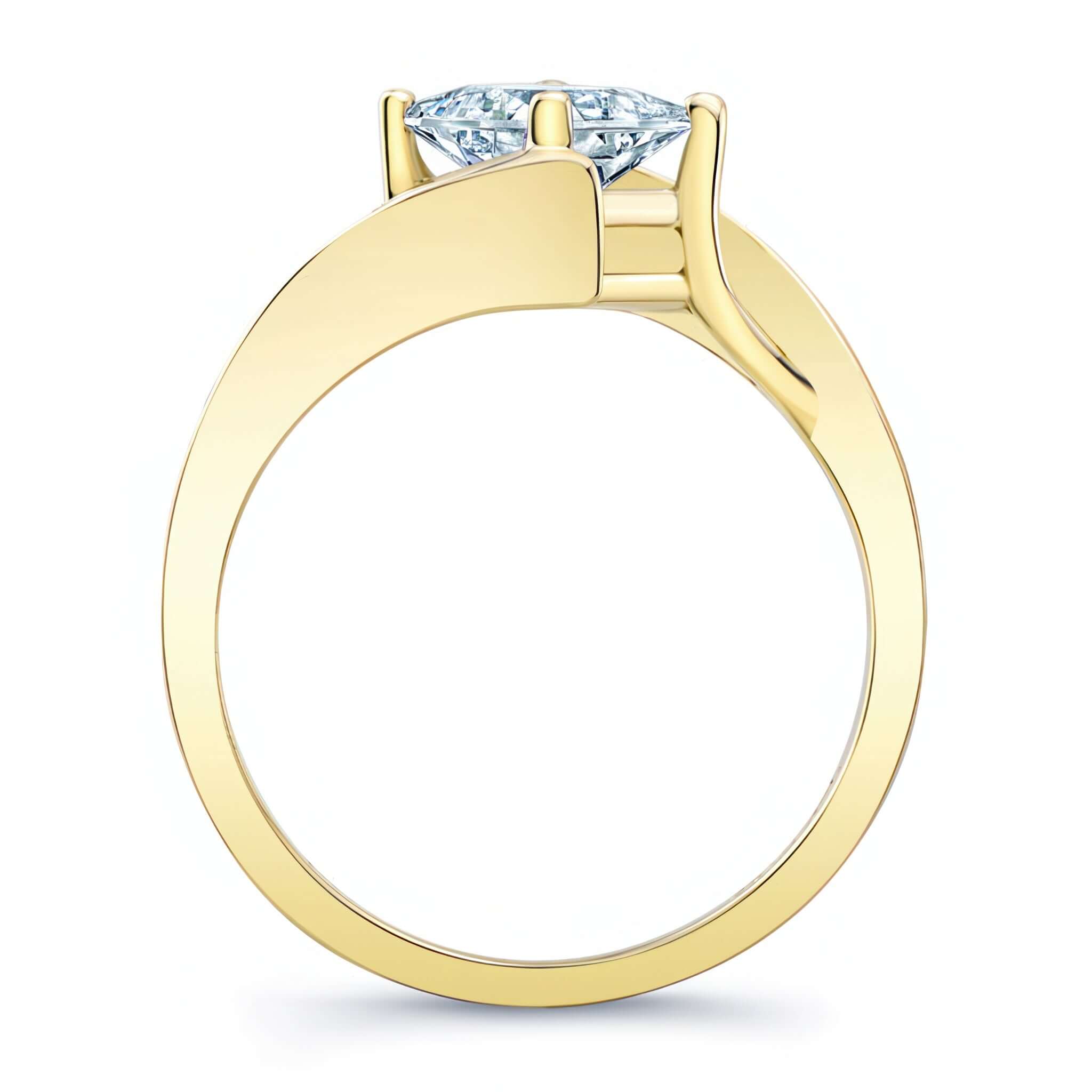 Unique Princess Cut Moissanite Ring