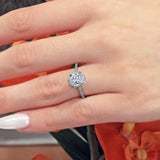 Hidden Halo Oval Engagement Ring
