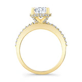Hidden Halo Oval Engagement Ring