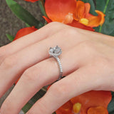 Hidden Halo Oval Engagement Ring