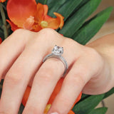 Hidden Halo Oval Engagement Ring