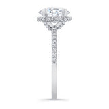 Hidden Halo Oval Engagement Ring