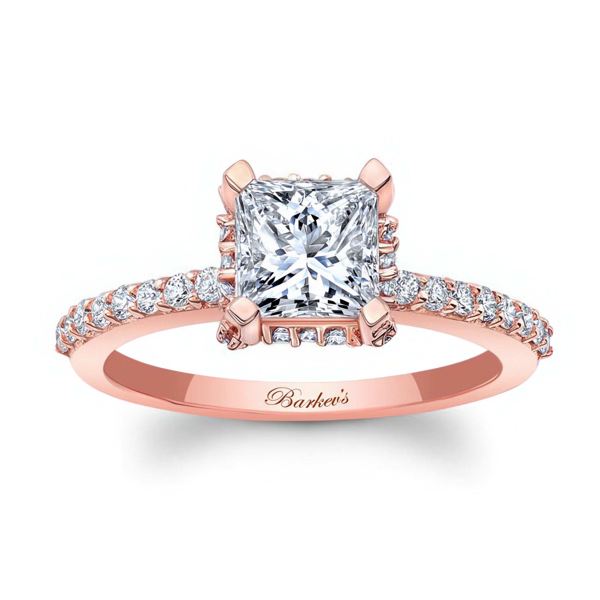 Hidden Halo Princess Cut Engagement Ring