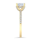 Hidden Halo Princess Cut Engagement Ring