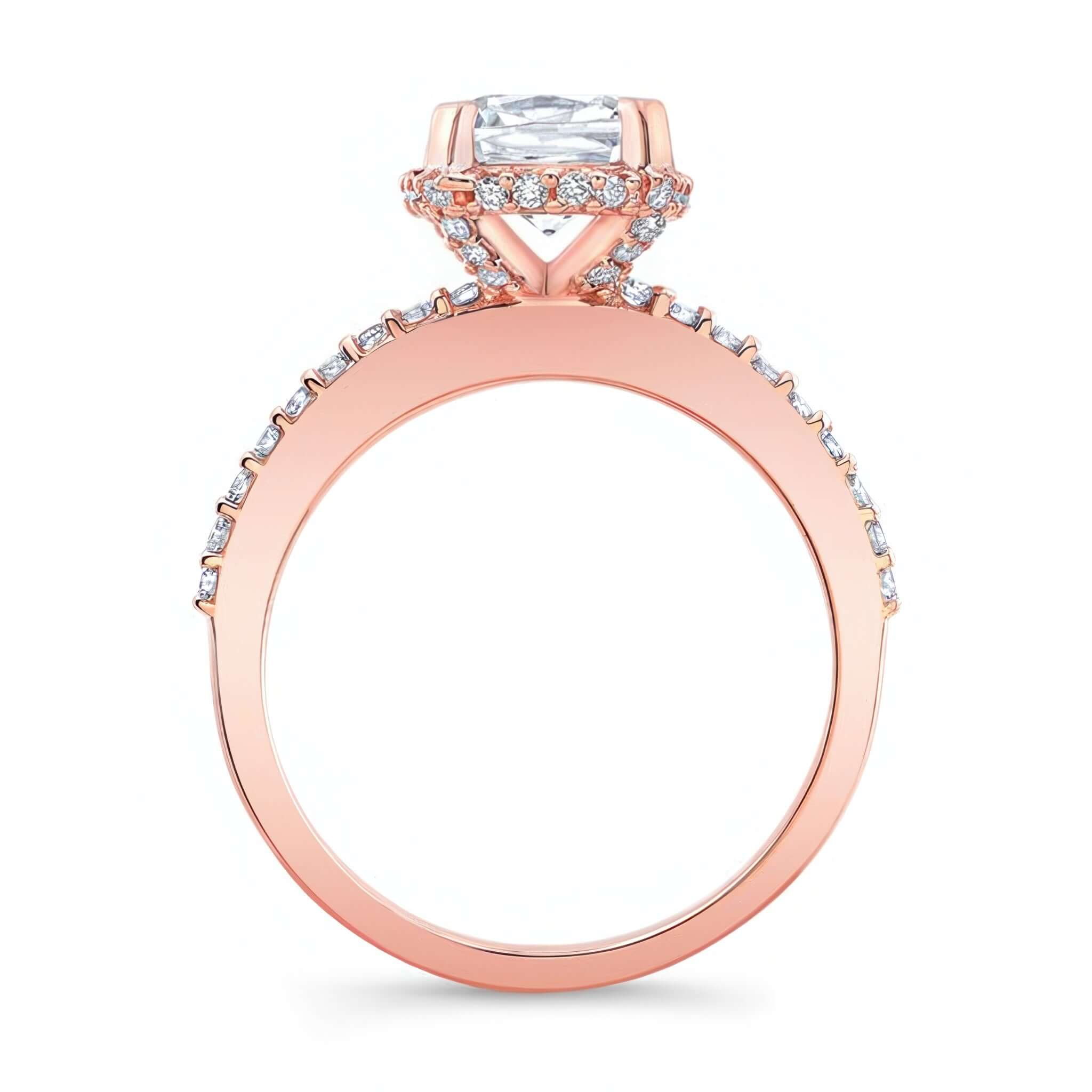 Cushion Halo Engagement Ring