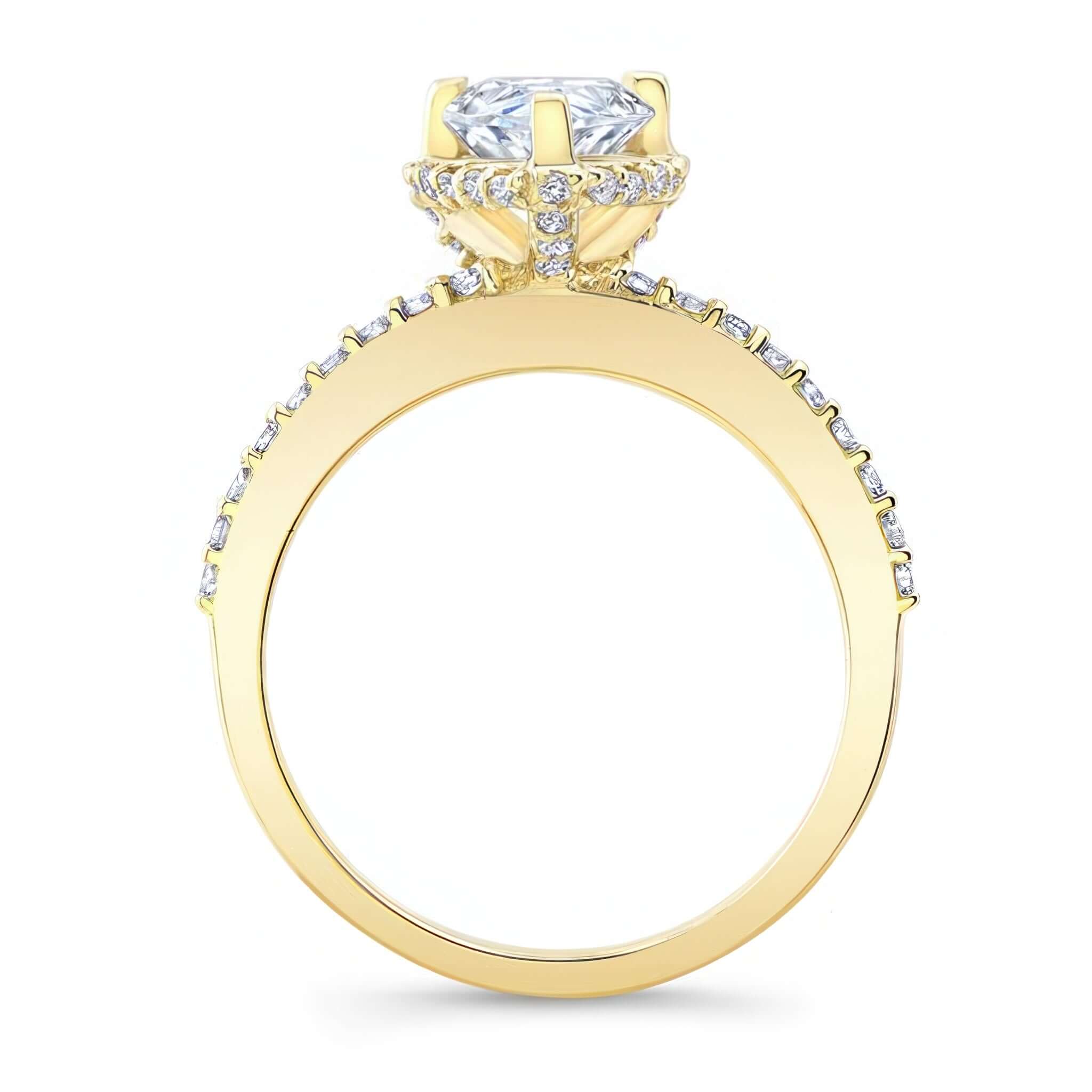 Teardrop Moissanite Engagement Ring