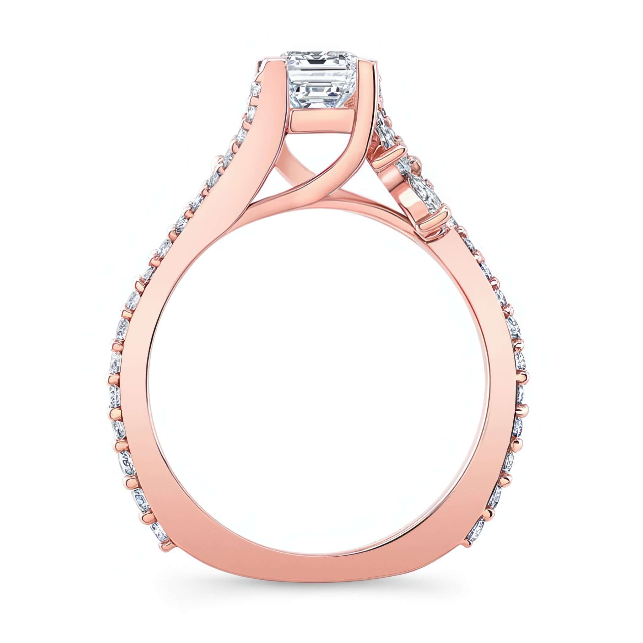 1 Carat Emerald Cut Diamond Ring