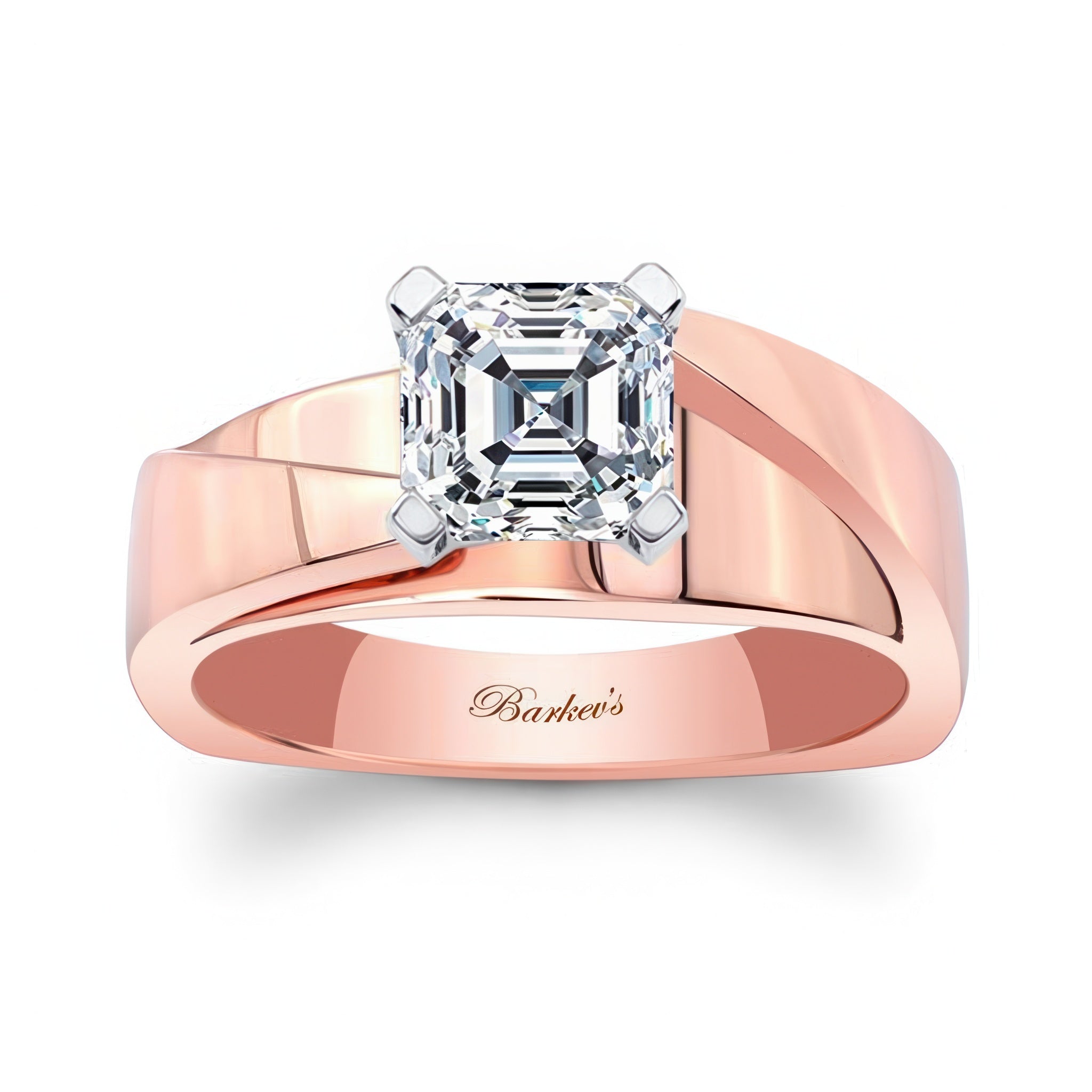 1 Carat Asscher Moissanite Solitaire