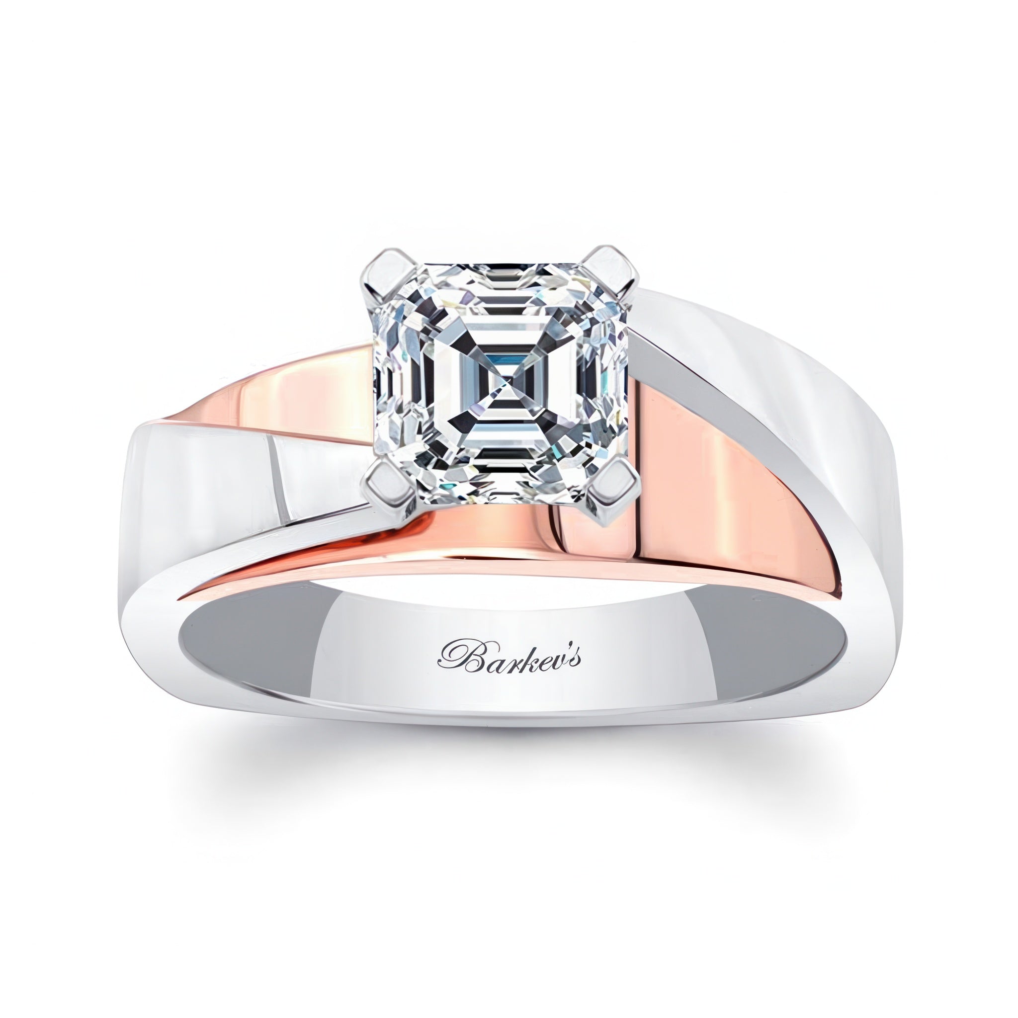 1 Carat Asscher Moissanite Solitaire